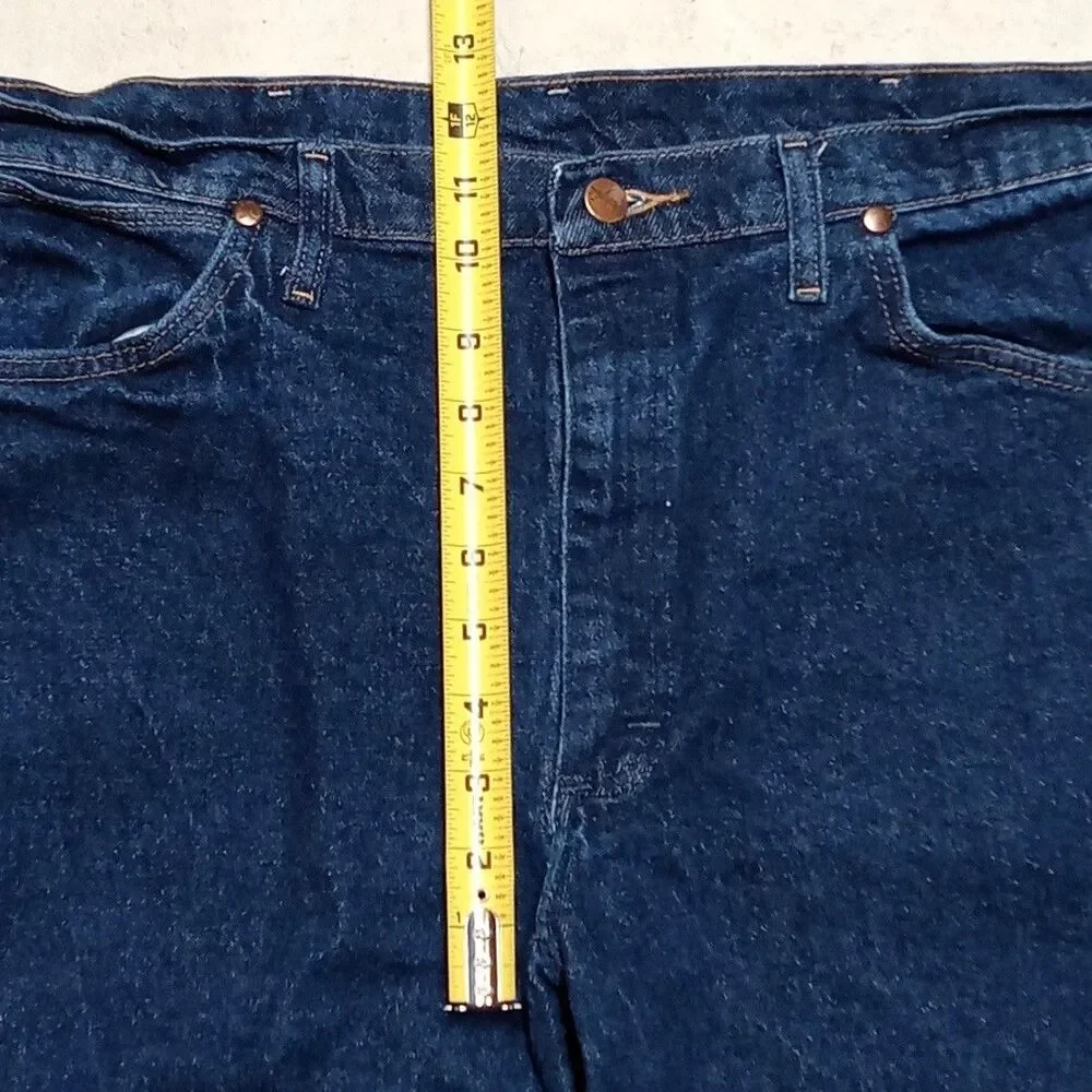 Vintage Wrangler 937STR Men's 36x30 Dark Wash Straight Leg Jeans